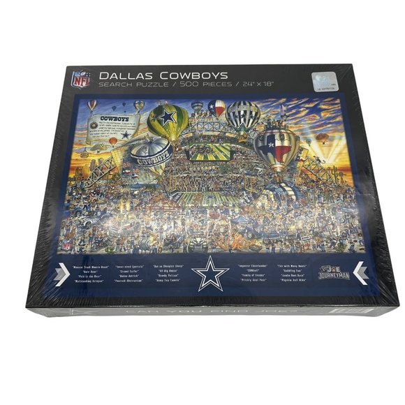 Find Joe Journeyman Dallas Cowboys Jigsaw Puzzle 500 Pieces New 24" x 18" - Picture 1 of 4